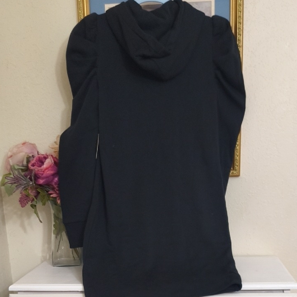 Express Black Long Sleeve Sweater Dress Balloon Sleeve Contemporary Y2k - Picture 10 of 12